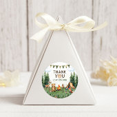 キャンピングバースデーパーティーありがとう ラウンドシール