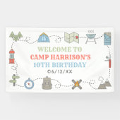 キャンピングバースデーパーティーウェルカム 横断幕 (横)