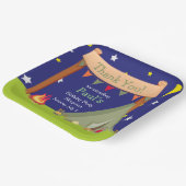 キャンピングバースデーパーティースリーポバーカーキグリーン ペーパープレート (傾斜あり)