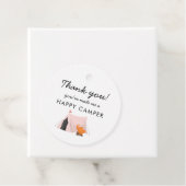 キャンピングバースデーパーティーピンクテントハッピーキャンパー フェイバータグ (インサイチュ)