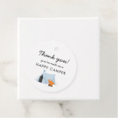 キャンピングバースデーパーティーブルーテントハッピーキャンパー フェイバータグ (インサイチュ)