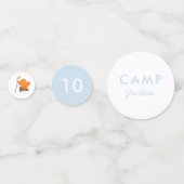 キャンピングバースデーパーティーブルーテントフォト コンフェッティ (裏面)