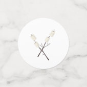 キャンピングバースデーパーティーブルーテントフォト コンフェッティ (スモール正面)