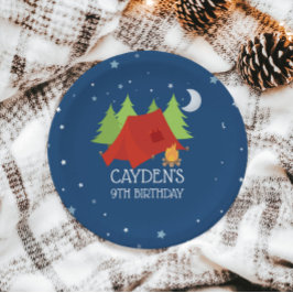 キャンピングバースデーパーティープレート ペーパープレート