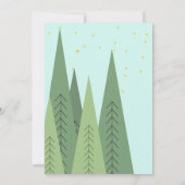 キャンピングバースデーパーティー招待ピンクグリーン 招待状 (裏面)