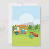 キャンピングバースデーパーティー招待 招待状 (裏面)