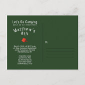 キャンピングバースデーパーティー インビテーションポストカード (裏面)