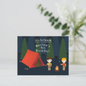 キャンピングバースデーパーティー インビテーションポストカード (スタンド正面)