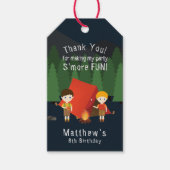 キャンピングバースデーパーティー ギフトタグ (正面)