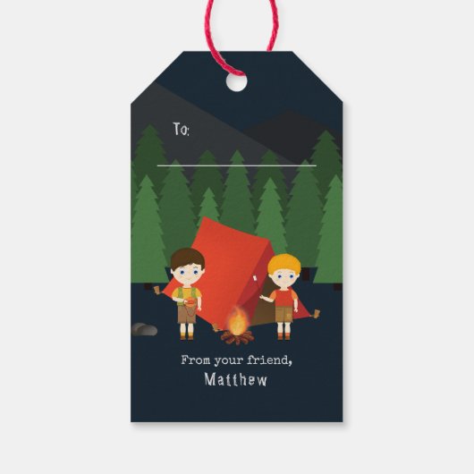 キャンピングバースデーパーティー ギフトタグ (裏面)