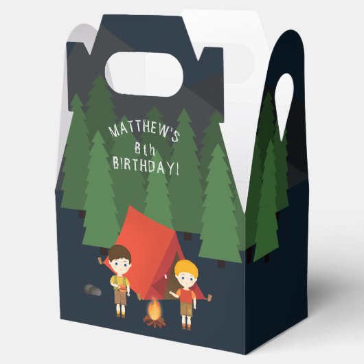 キャンピングバースデーパーティー フェイバーボックス (オープン)