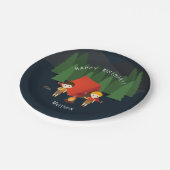 キャンピングバースデーパーティー ペーパープレート (アングル)