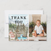 キャンピングバースデーパーティー |写真ありがとう サンキューカード (正面)