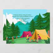 キャンピングバースデーパーティー 招待状 (正面/裏面)