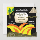 キャンピングバースデーパーティー 招待状 (裏面)