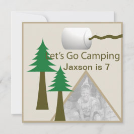 キャンピングバースデーパーティー 招待状