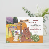 キャンピングバースデーパーティー 招待状 (スタンド正面)