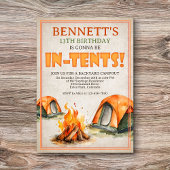 キャンピングバースデー 招待状