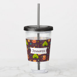 キャンピングパターカッコいいンアウトドリーデザイン アクリルタンブラー