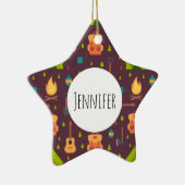 キャンピングパターカッコいいンアウトドリーデザイン セラミックオーナメント (右)