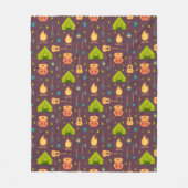 キャンピングパターカッコいいンアウトドリーデザイン フリースブランケット (正面)