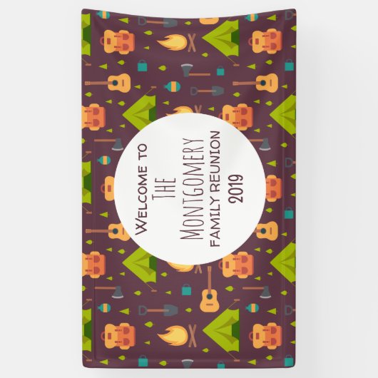 キャンピングパタークールンアウトドアシーファミリー懇親会 横断幕 (縦)