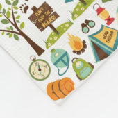 キャンピングパターンブランケット フリースブランケット (角)