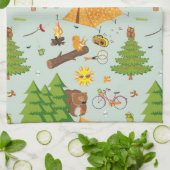 キャンピングパターン キッチンタオル (折り畳み)