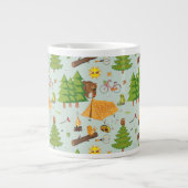 キャンピングパターン ジャンボコーヒーマグカップ (正面)