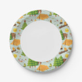 キャンピングパターン ペーパープレート (正面)