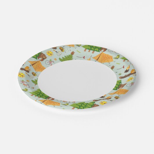 キャンピングパターン ペーパープレート (アングル)