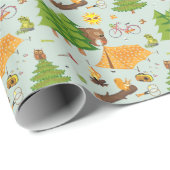 キャンピングパターン ラッピングペーパー (ロールコーナー)