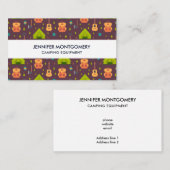 キャンピングパター素朴ンのテントとギター 名刺 (正面/裏面)