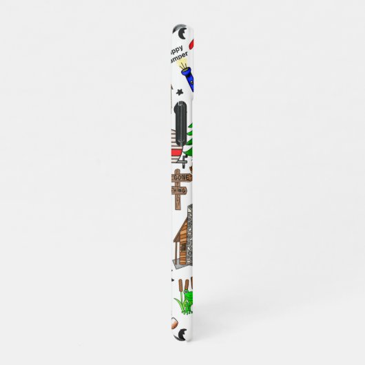 キャンピングパーソナライズされたをテーマにしたハッピーキャンパー iPhoneケース (右側)