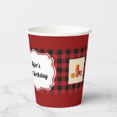 キャンピングパーソナライズされたパーティー 紙コップ (裏面)