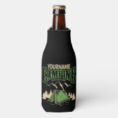 キャンピングパーソナライズされたファミリーキャンプトリップアドベンチャー ボトルクーラー (ボトル正面)