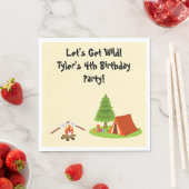 キャンピングパーティーパーソナライズされたナプキン スタンダードランチョンナプキン (インサイチュ)