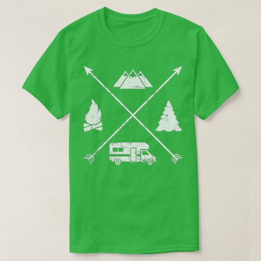 キャンピングヒップスターRV Tシャツ (デザイン正面)