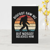 キャンピングビッグフートハイキングイェティおもしろいアウトドアギフト カード (黄色い花)