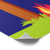 キャンピングピンク&パープル誕生日 ポスター (角)