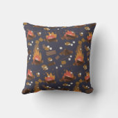 キャンピングファイアアウトドアアドベンチャー&マーシュマローズ クッション (裏面)