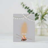 キャンピングファイアアウトドアアドベンチャー&マーシュマローズ サンキューカード (スタンド正面)