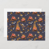 キャンピングファイアアウトドアアドベンチャー&マーシュマローズ シーズンポストカード (正面/裏面)