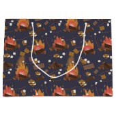 キャンピングファイアアウトドアアドベンチャー&マーシュマローズ ラージペーパーバッグ (正面)