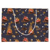 キャンピングファイアアウトドアアドベンチャー&マーシュマローズ ラージペーパーバッグ (裏面)