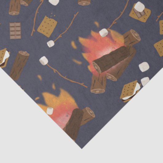 キャンピングファイアアウトドアアドベンチャー&マーシュマローズ 薄葉紙 (詳細)