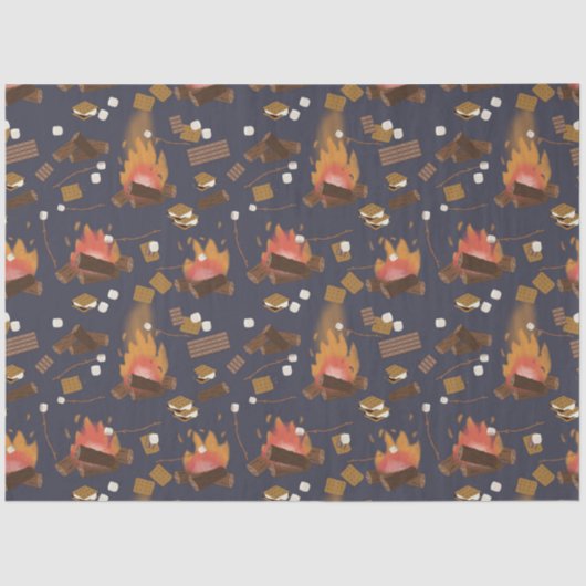 キャンピングファイアアウトドアアドベンチャー&マーシュマローズ 薄葉紙 (正面)