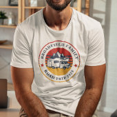 キャンピングファミリーバケーションRVロードトリップマッチング トライブレンドTシャツ