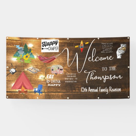 キャンピングファミリー懇親会バナー 横断幕 (横)