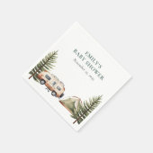 キャンピングフォレストの水の色ベビーシャワー スタンダードカクテルナプキン (角)